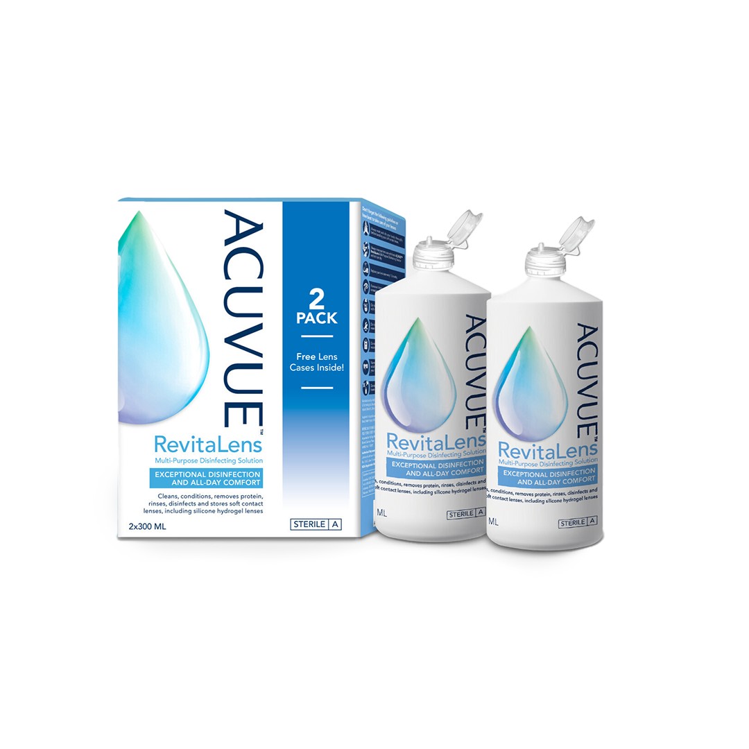 ACUVUE® RevitaLens Multi-Purpose Disinfecting Lens Solution (2 Packs of 300 ml)